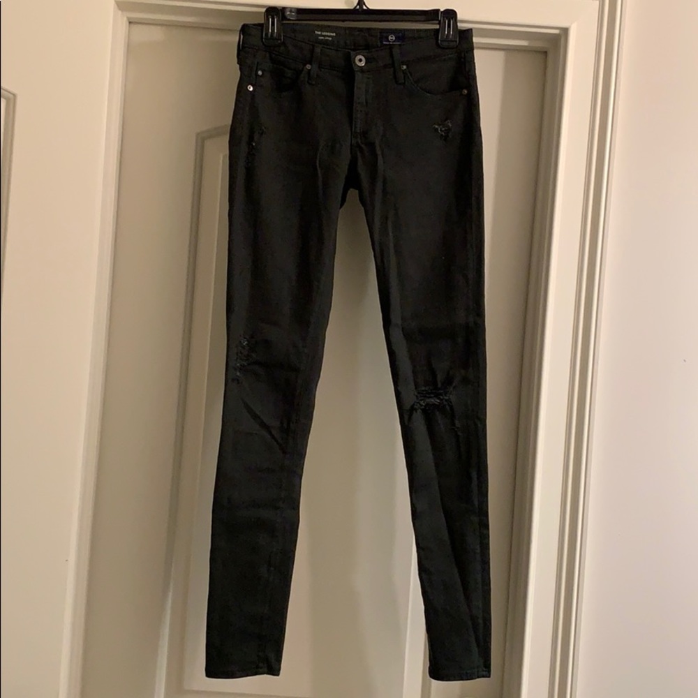 Army Green Ripped Skinny Jeans